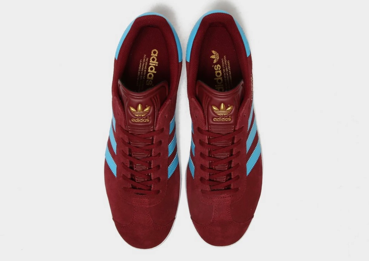 mens claret and blue trainers